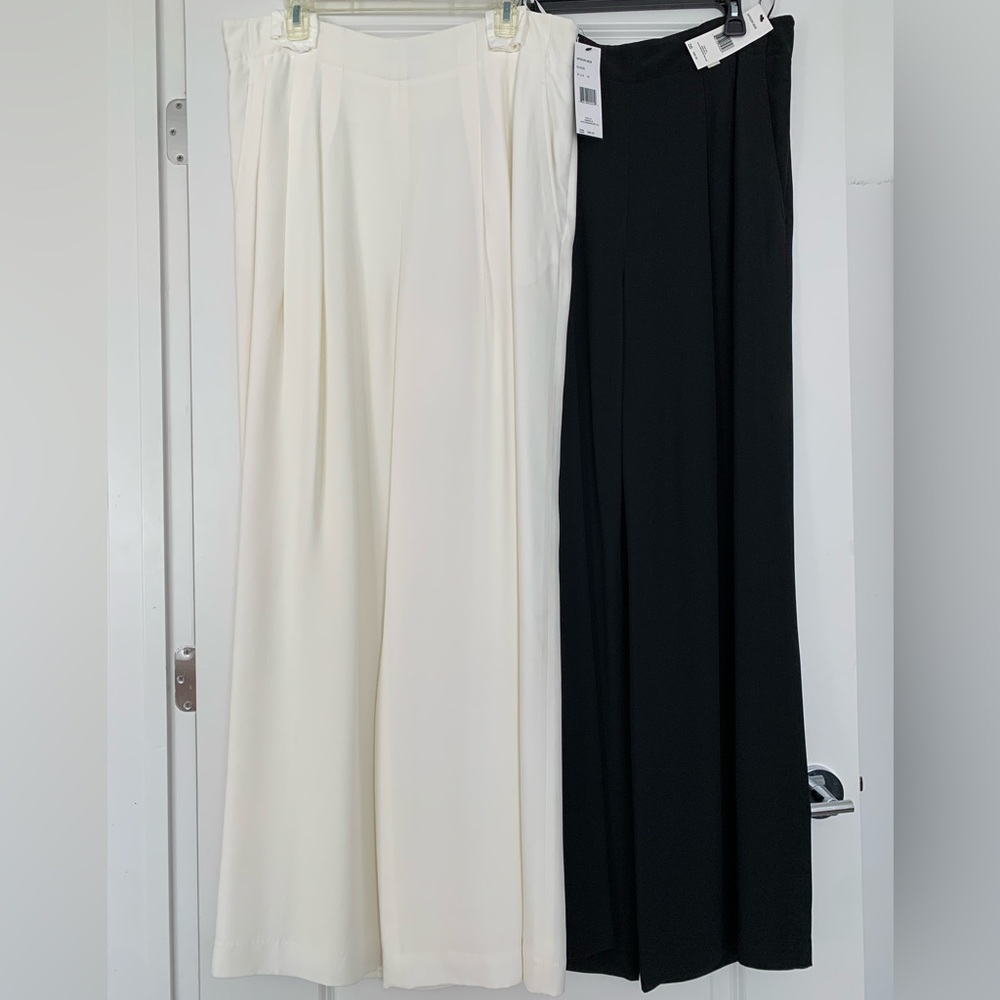 Lafayette 148 New York Brand New Black Palazzo pants size 14  Waist 19” NWT